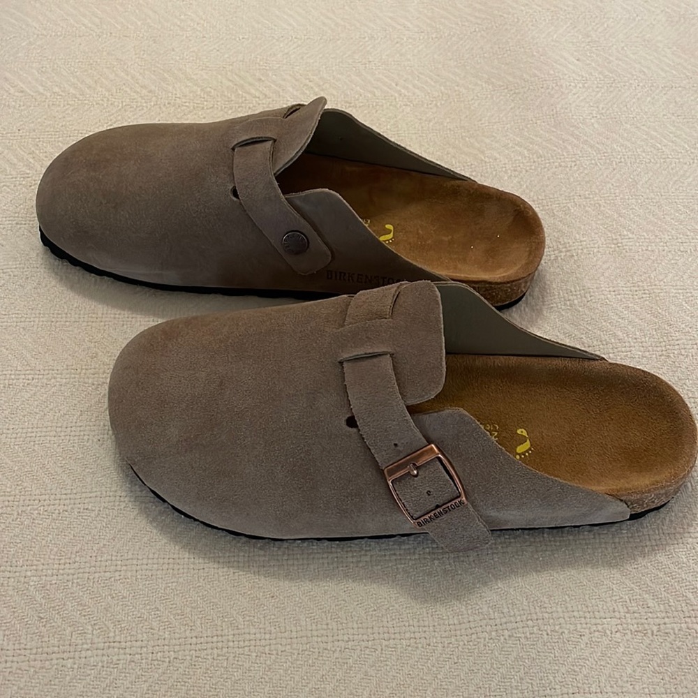 Birkenstock Boston Clog. Suede leather taupe.  Size 10 NWOT